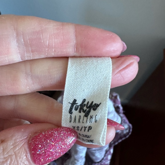 2 FOR $20 Tokyo Darling Boho Dress Purple Peasant Style Rayon Cottagecore XS - Picture 8 of 10